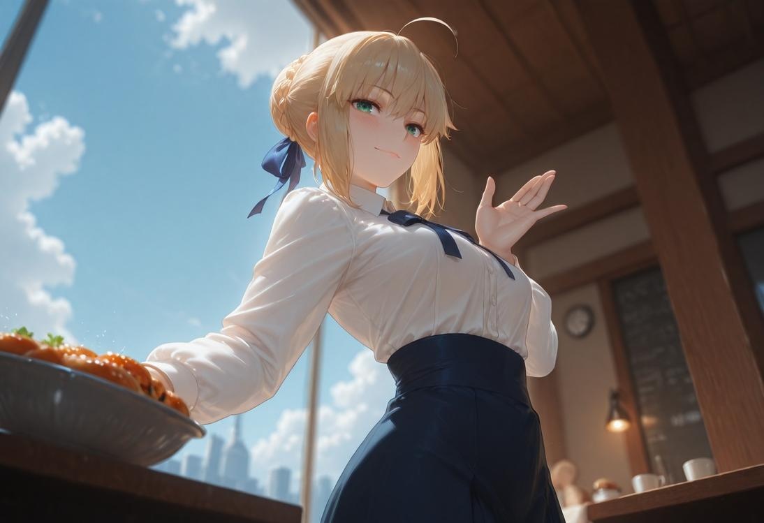 AI Generated Anime Girl - Fate·stay night 阿尔托莉雅·潘德拉贡：黑丝床拍露穴 326P