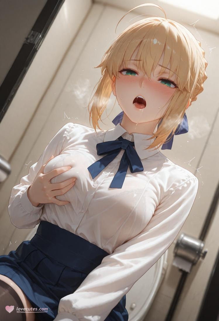 AI Generated Anime Girl - Fate·stay night 阿尔托莉雅·潘德拉贡：黑丝床拍露穴 326P