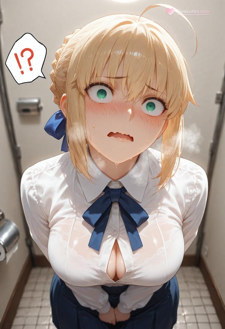 AI 생성 애니메이션 소녀 - Fate·stay night 알트리아 펜드래곤: 검은 스타킹 침대 촬영 326P