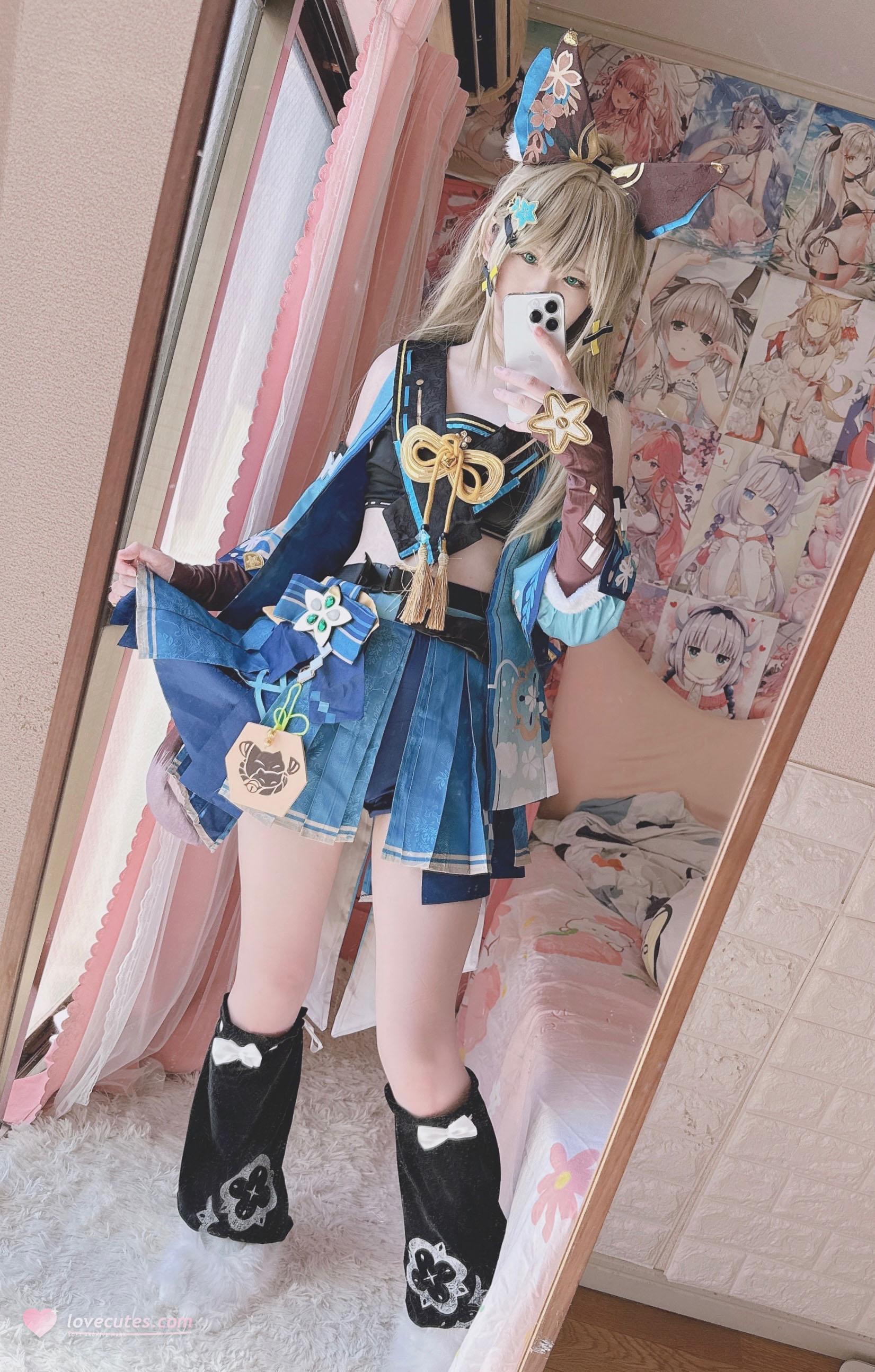 [cosplay] 习呆呆 - 原神 绮良良：翘臀露点大尺度还原 24P2V