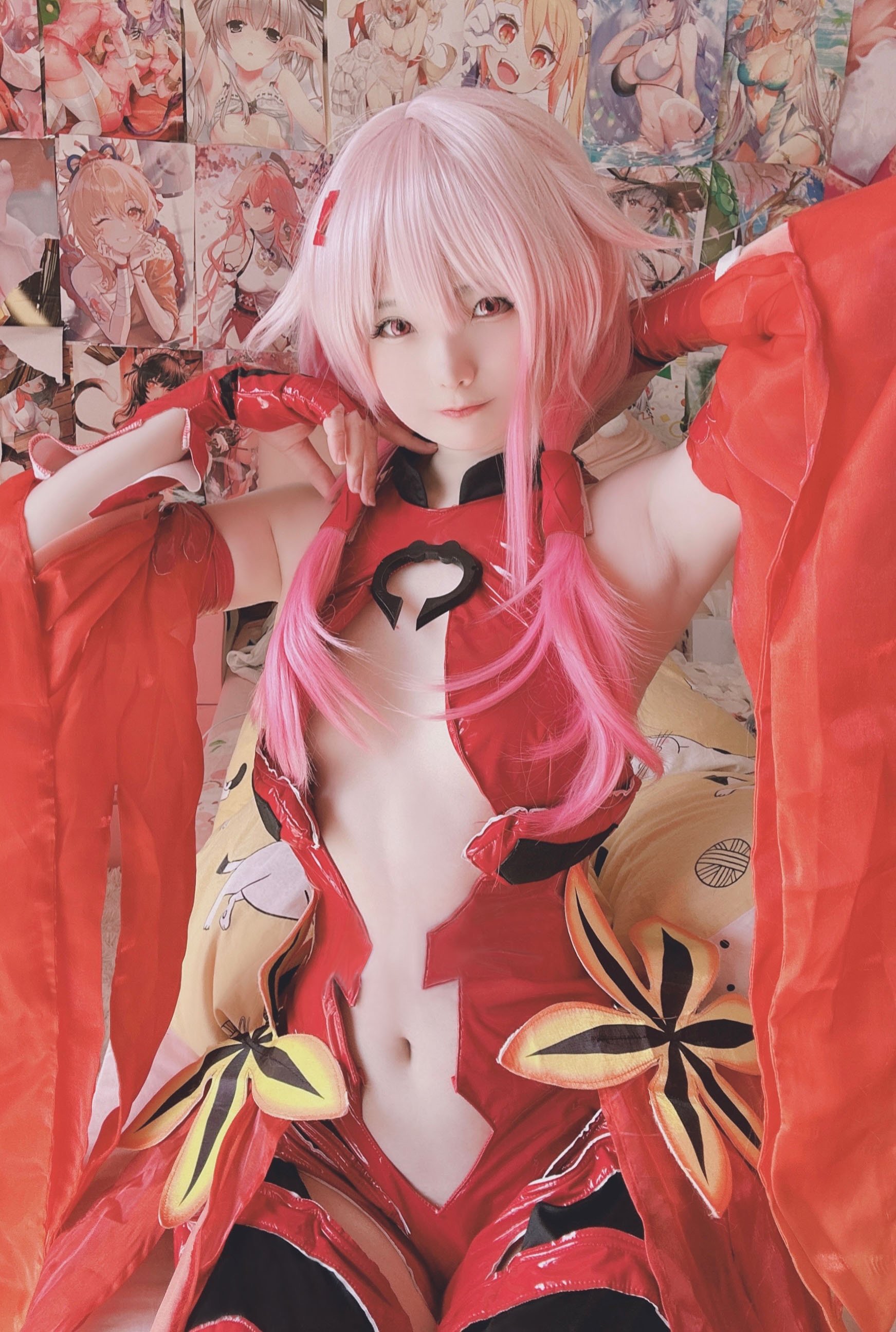 [cosplay] 习呆呆 - Guilty Crown 楪祈：ชุดแดงเปิดจุดเน้นสเกลใหญ่แบบสมจริง 12P