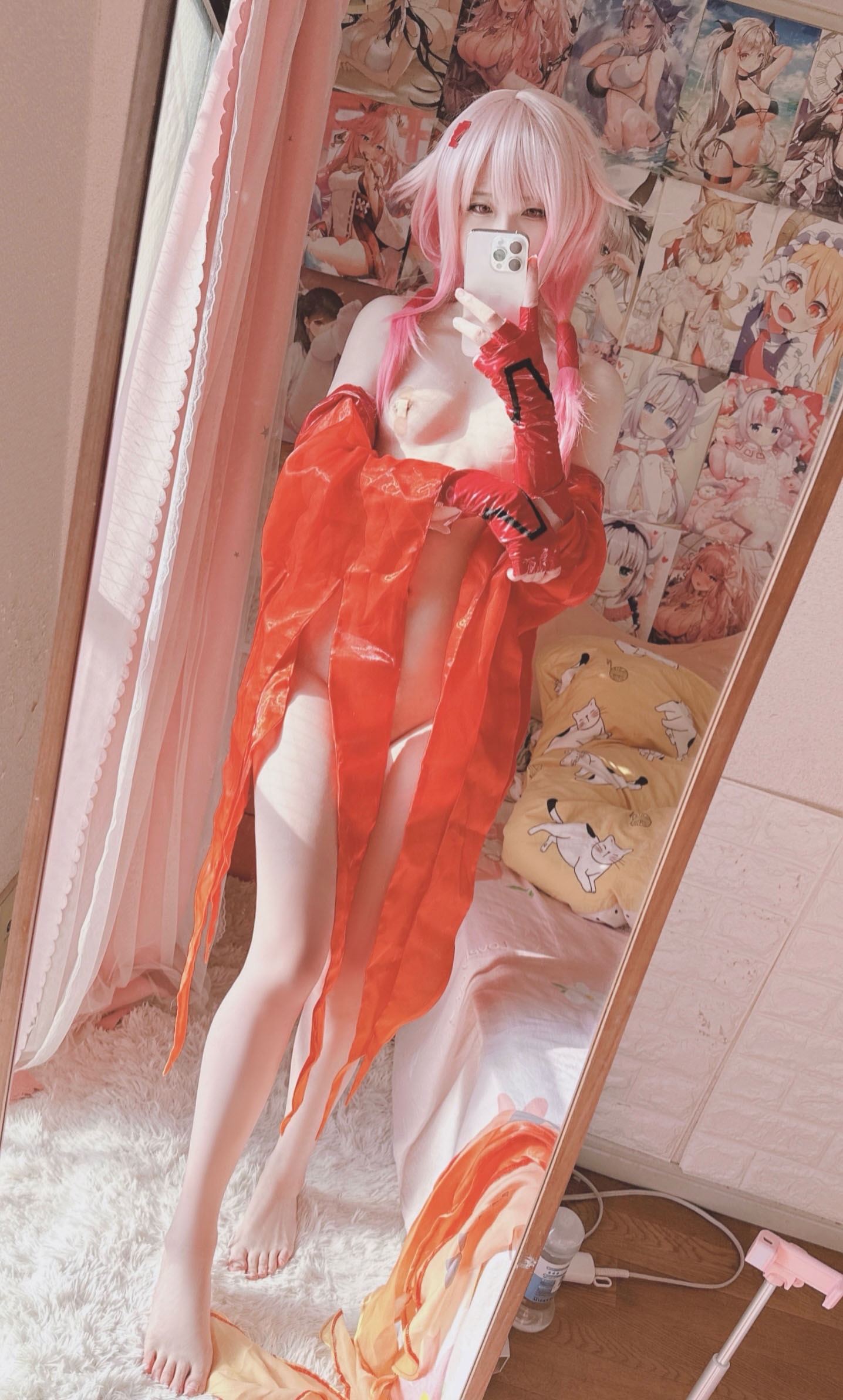 [cosplay] 习呆呆 - Guilty Crown 楪祈：ชุดแดงเปิดจุดเน้นสเกลใหญ่แบบสมจริง 12P