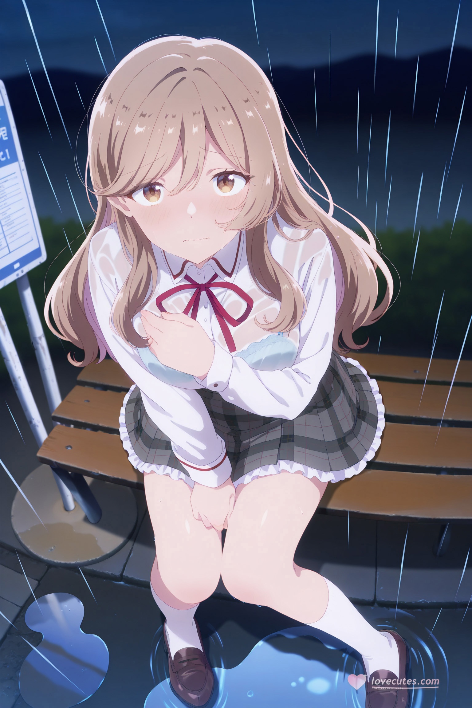 AI tạo sinh Anime Girl - Ajisai Sena&Renako Amaori：学生装浴室露穴 207P