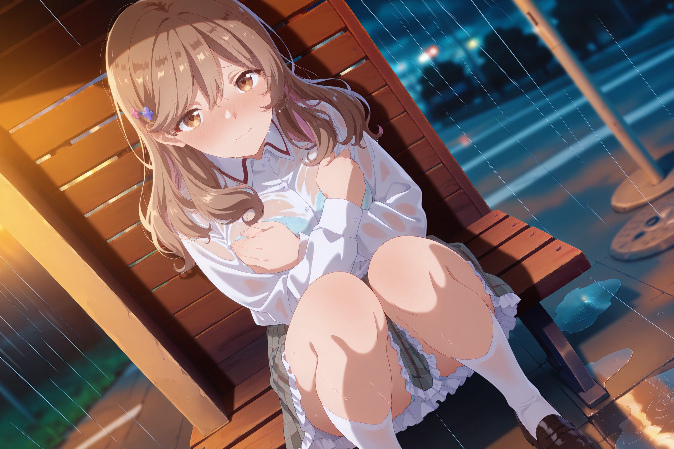 AI tạo sinh Anime Girl - Ajisai Sena&Renako Amaori：学生装浴室露穴 207P