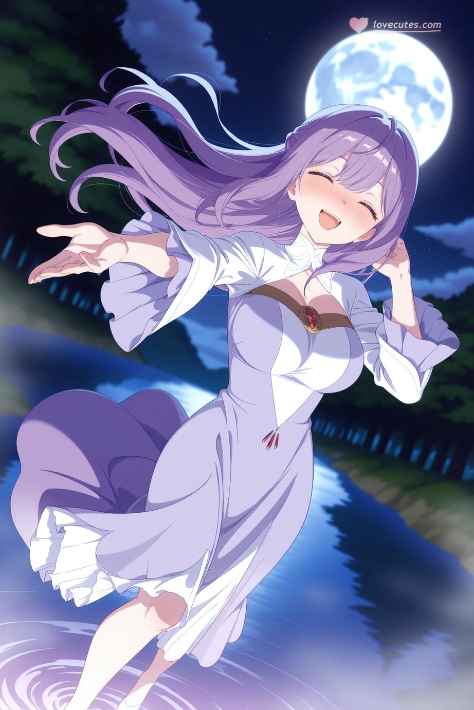 AI tạo ra Anime Girl - Saint Mia：Trang phục hầu gái chụp trên giường lộ âm hộ 314P