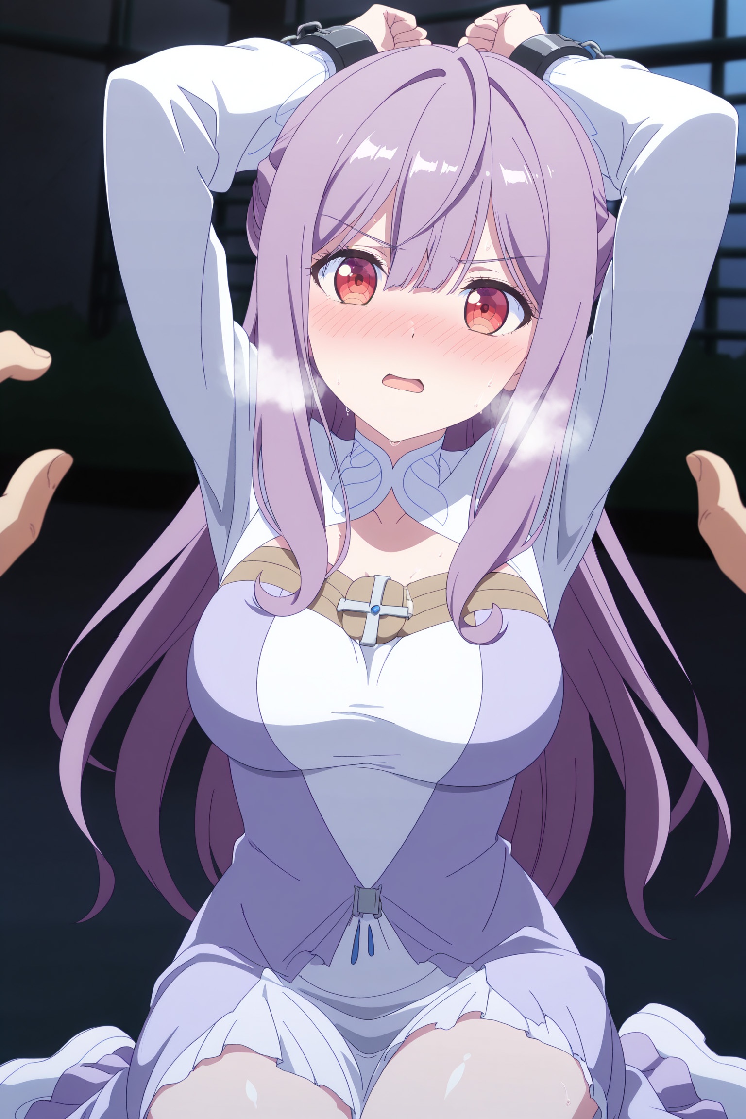 AI tạo ra Anime Girl - Saint Mia：Trang phục hầu gái chụp trên giường lộ âm hộ 314P