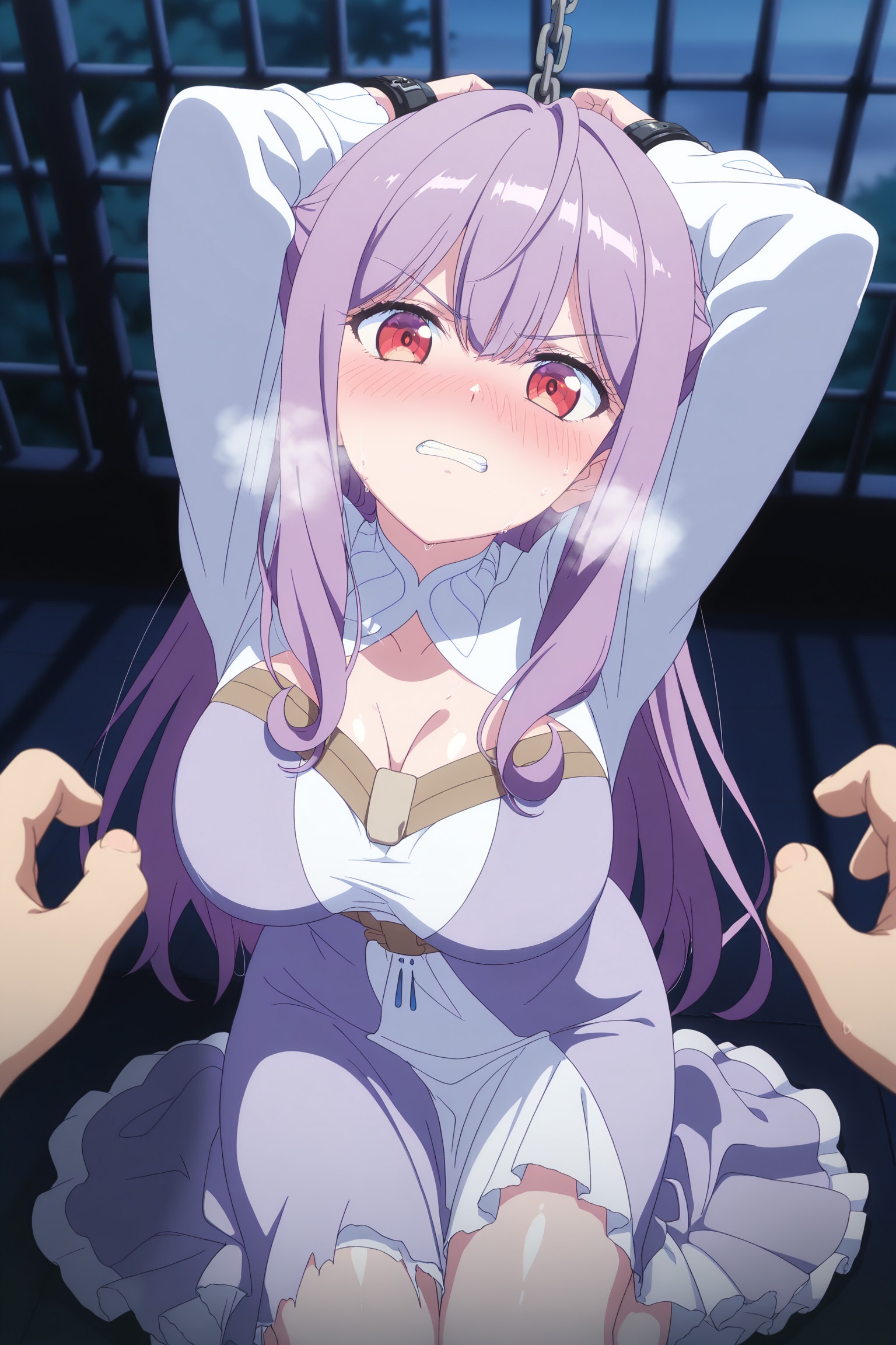 AI tạo ra Anime Girl - Saint Mia：Trang phục hầu gái chụp trên giường lộ âm hộ 314P
