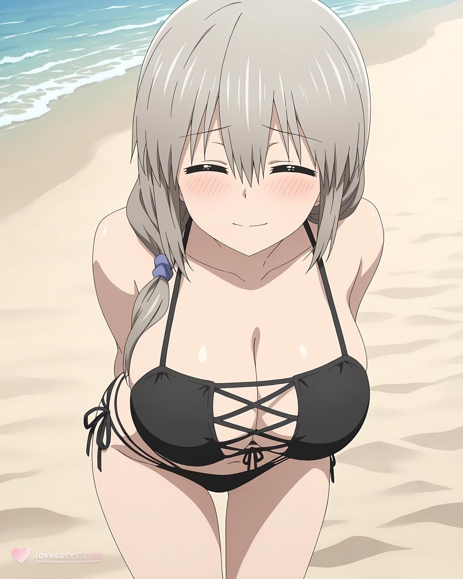 AI Generated Anime Girl - Uzaki-chan：泳装比基尼露穴 70P
