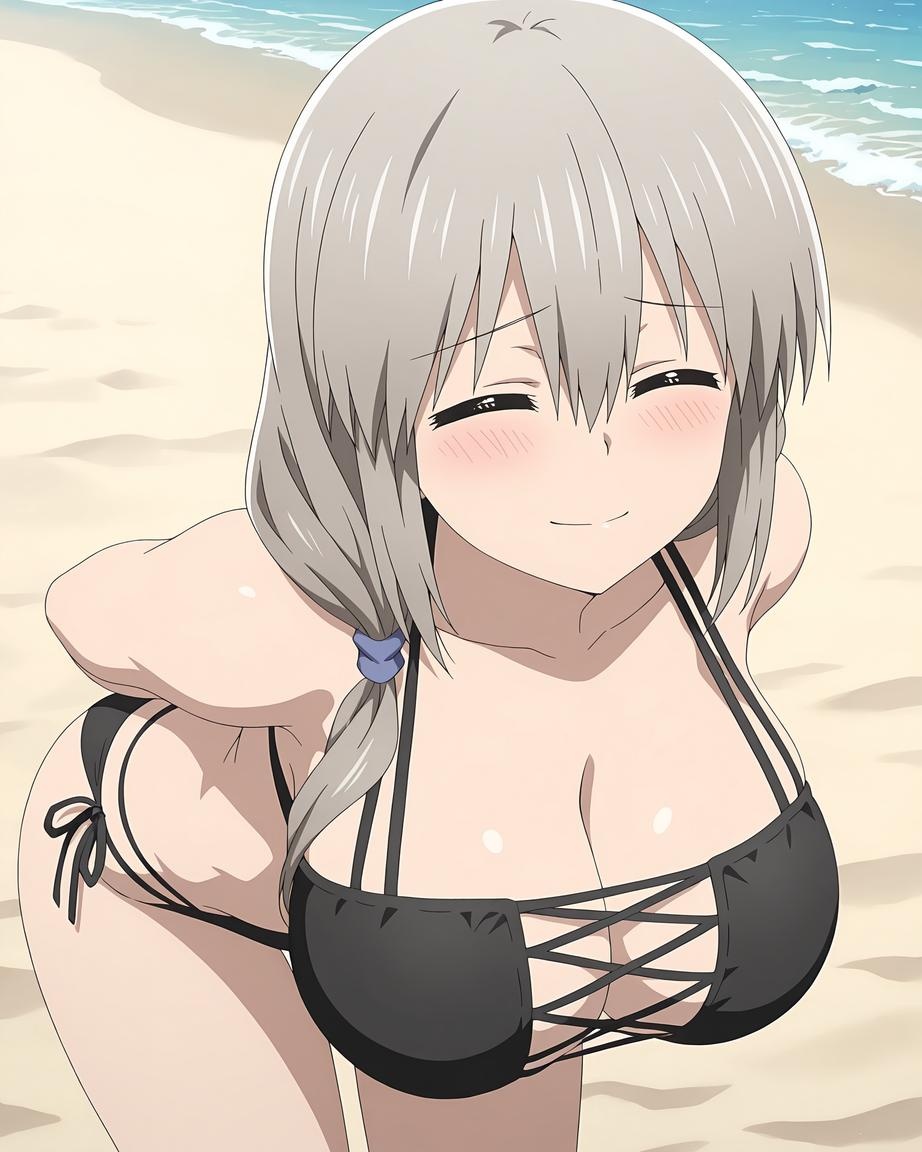 AI Generated Anime Girl - Uzaki-chan：泳装比基尼露穴 70P