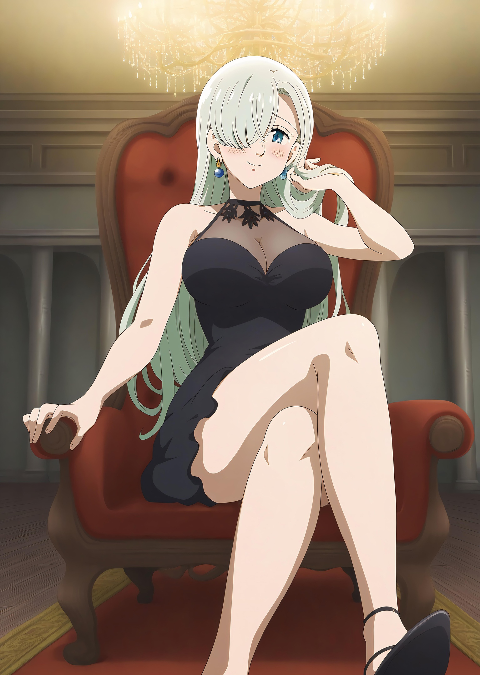 AI Generated Anime Girl - 七大罪 伊丽莎白·里昂妮丝：私房床拍露穴 8P