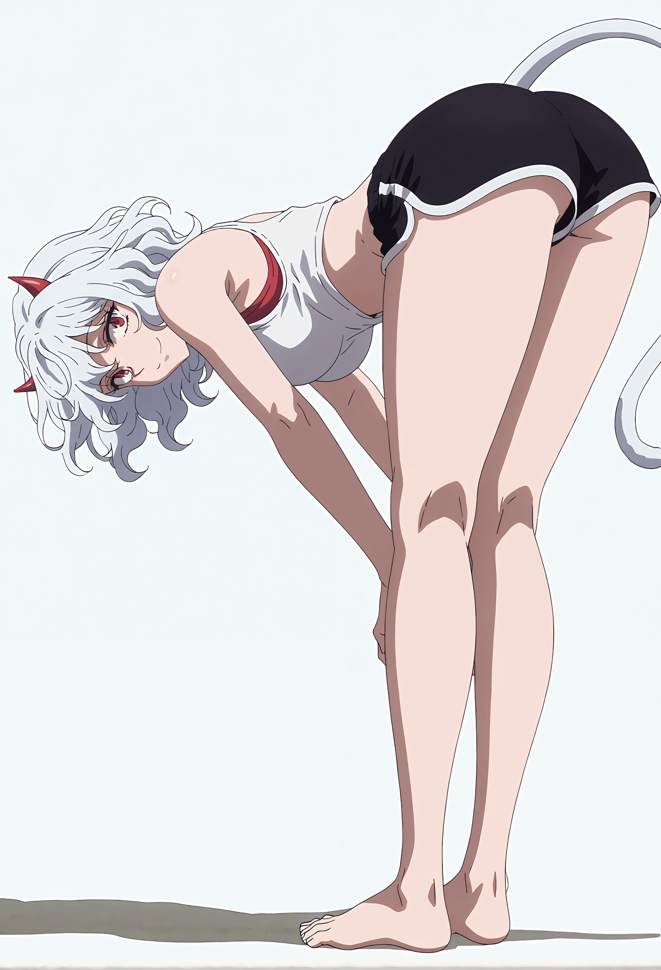 AI Generated Anime Girl - Hunter x Hunter Neferpitou: Tight Bodysuit Bikini with Exposed Crotch 29P
