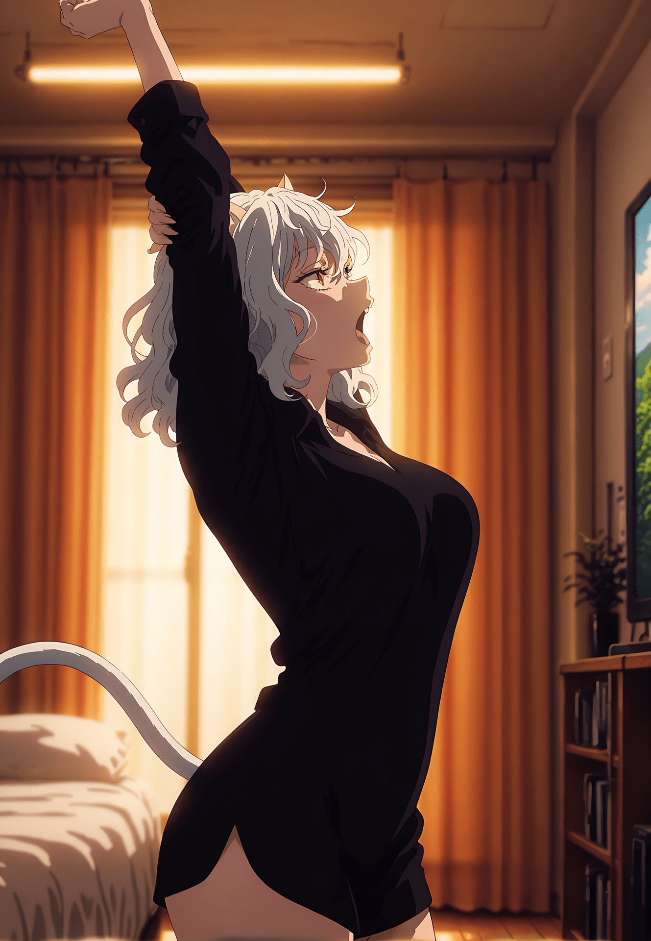 AI Generated Anime Girl - 全职猎人 尼飞比特：紧身衣比基尼露穴 29P