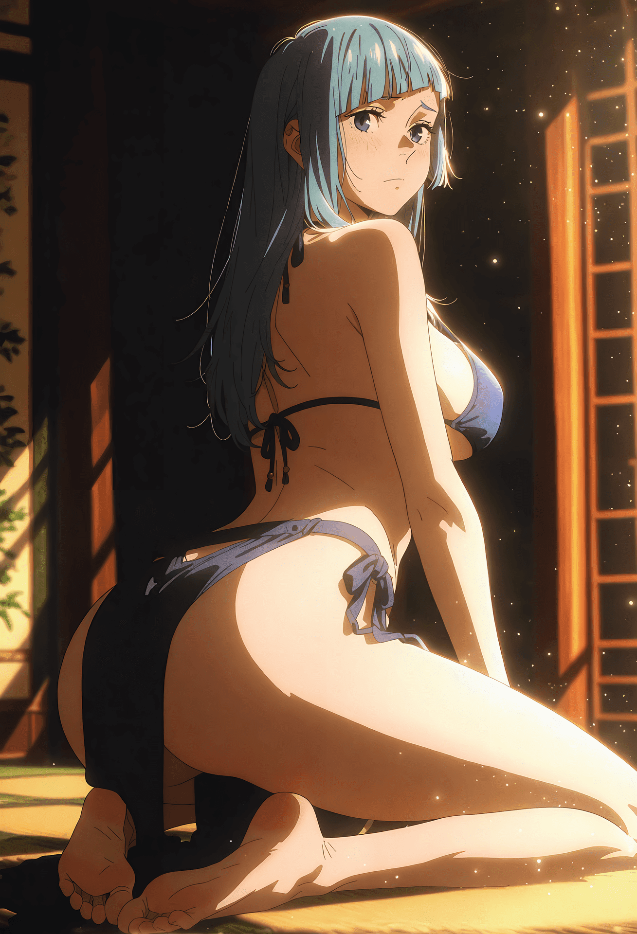 AI Generated Anime Girl - 咒术回战 三轮霞：紧身衣私房露穴 33P