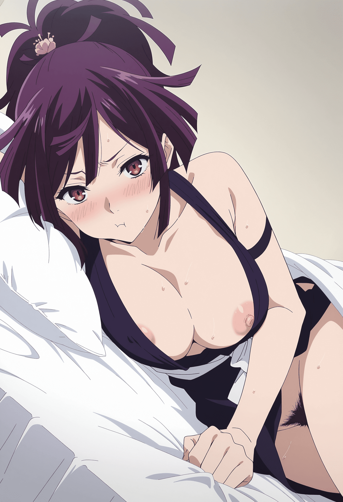 AI Generated Anime Girl - 地狱乐 杠：ชุดเมดชุดชั้นในลูกไม้露点 102P