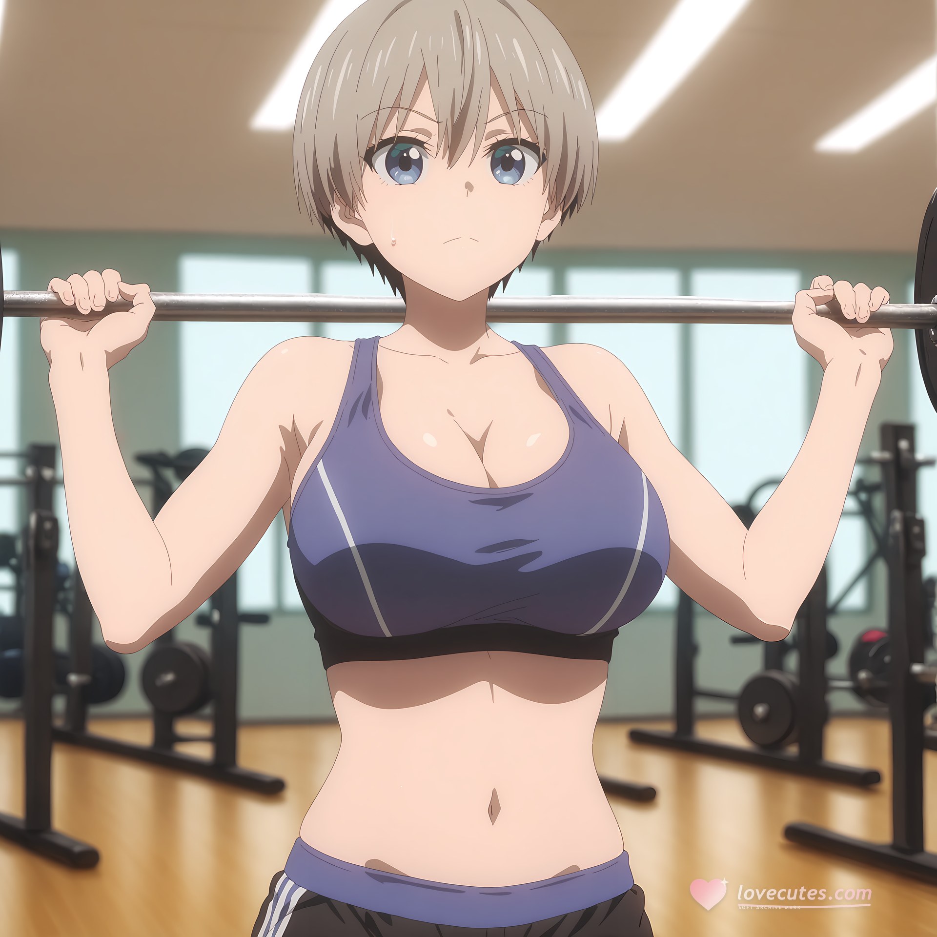 AI Generated Anime Girl - 宇崎学妹想要玩！ 宇崎花：ビキニ浴室露穴 29P