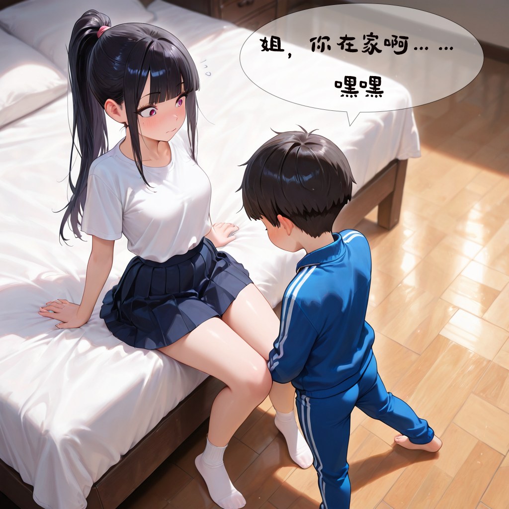 AI tạo bởi AI - 小新性事：học sinh trang phục chụp trên giường lộ âm hộ 193P