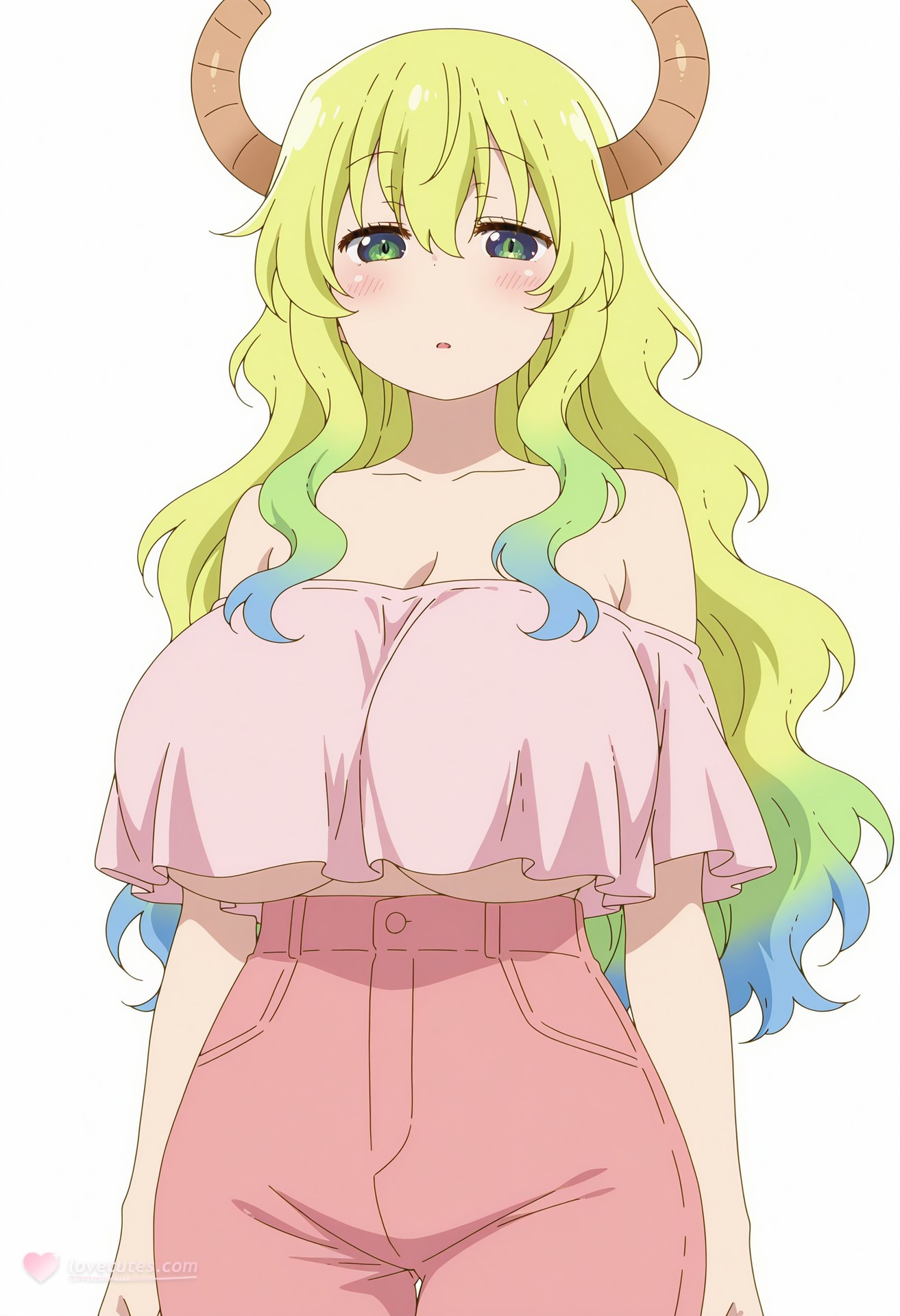AI Generated Anime Girl - 小林家的龙女仆 露科亚：黑丝紧身衣私房露穴 50P