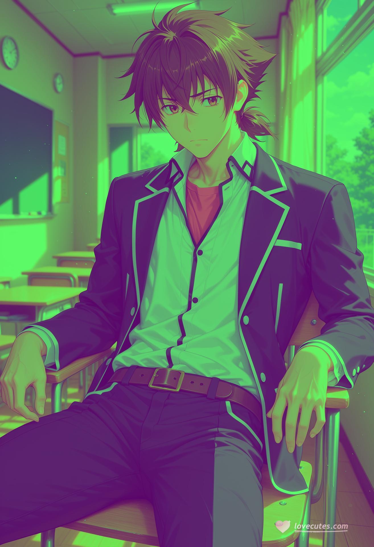 AI Generated Anime Girl - 恶魔高中D×D 姬岛朱乃：蕾丝内衣学生装露穴 107P