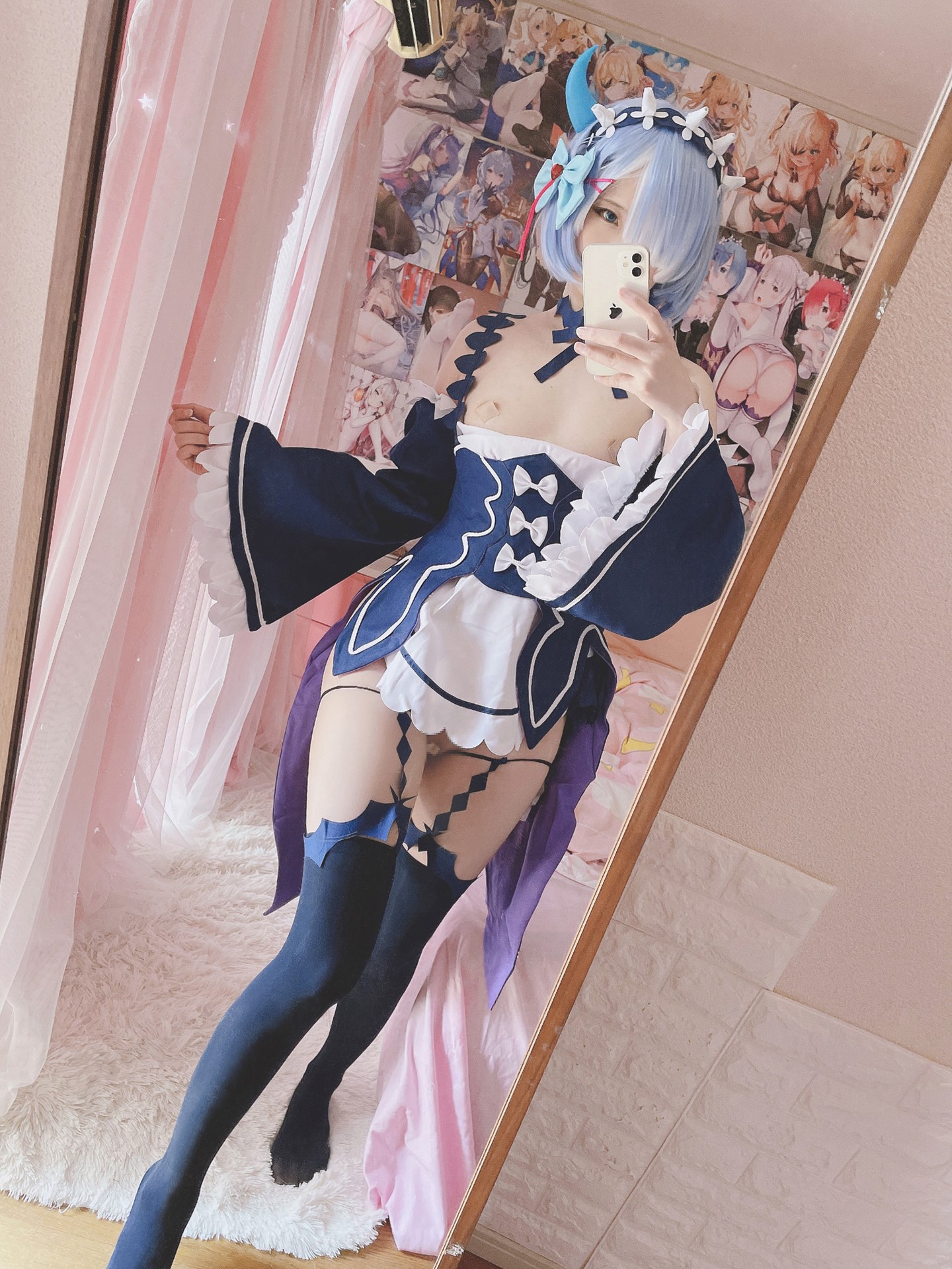 [cosplay] 习呆呆 - Ganyu: tái hiện quy mô lớn lộ điểm nhạy cảm của nữ hầu gái tóc xanh 36P2V