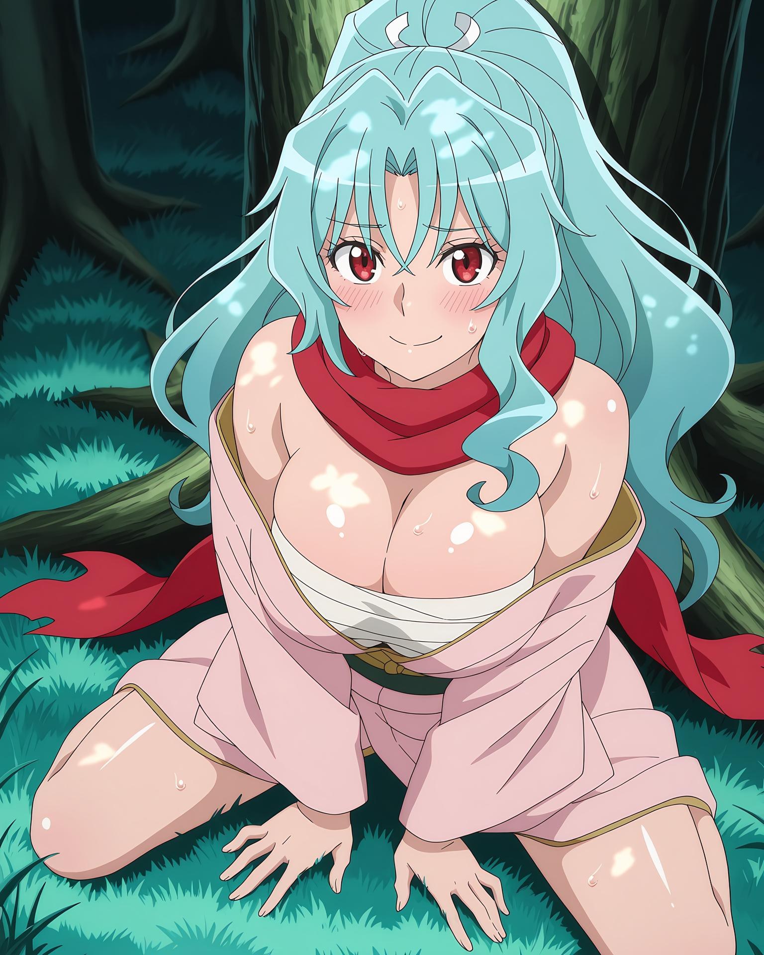 AI Generated Anime Girl - 月光下的异世界之旅 巴 Vol.1：緊身衣私房露穴 246P