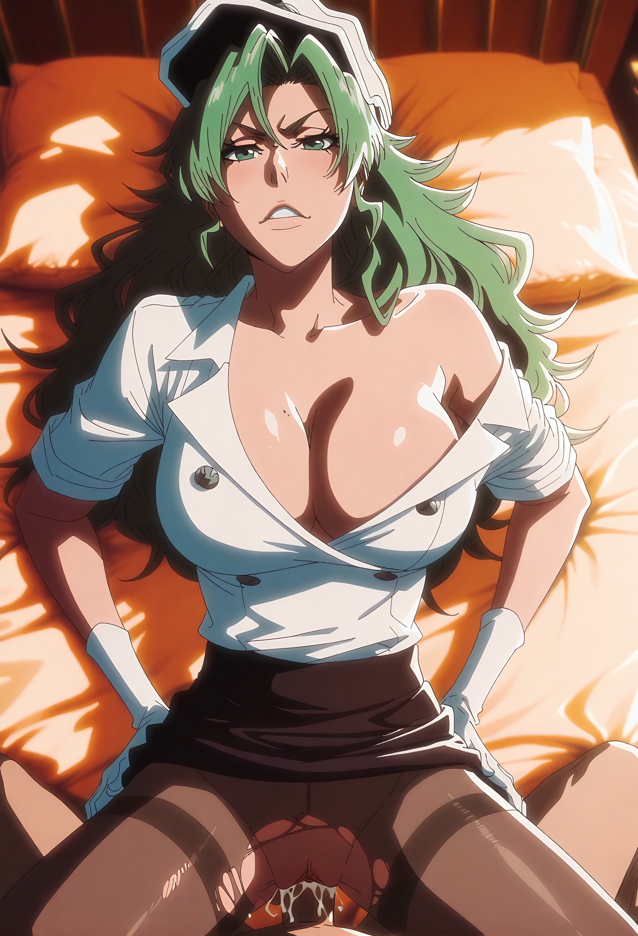 AI Generated Anime Girl - 死神 嘉蒂丝·卡特尼普：紧身衣女仆装露穴 40P