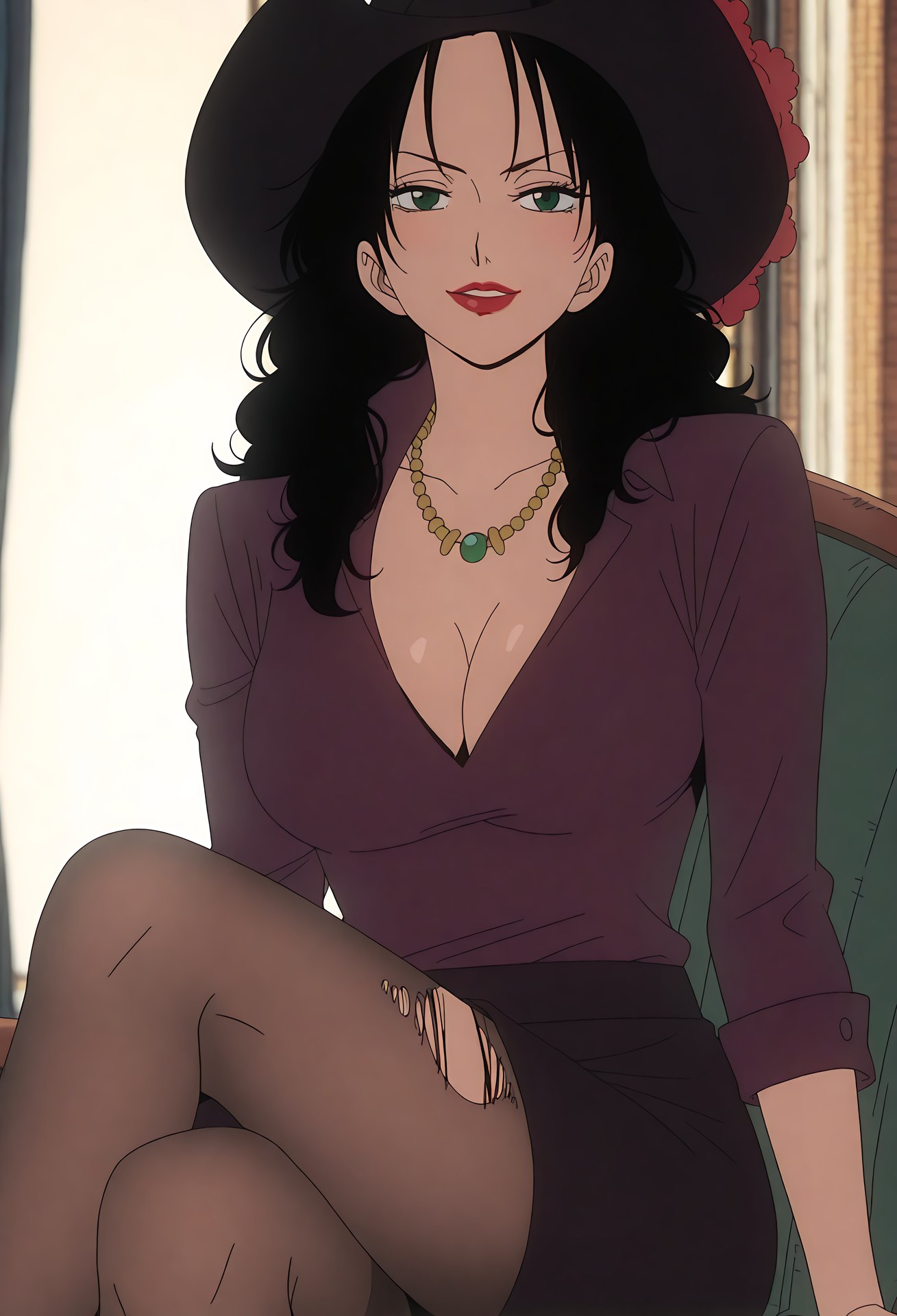 AI Generated Anime Girl - 海贼王 亚尔丽塔：bodysuit private room露穴 38P