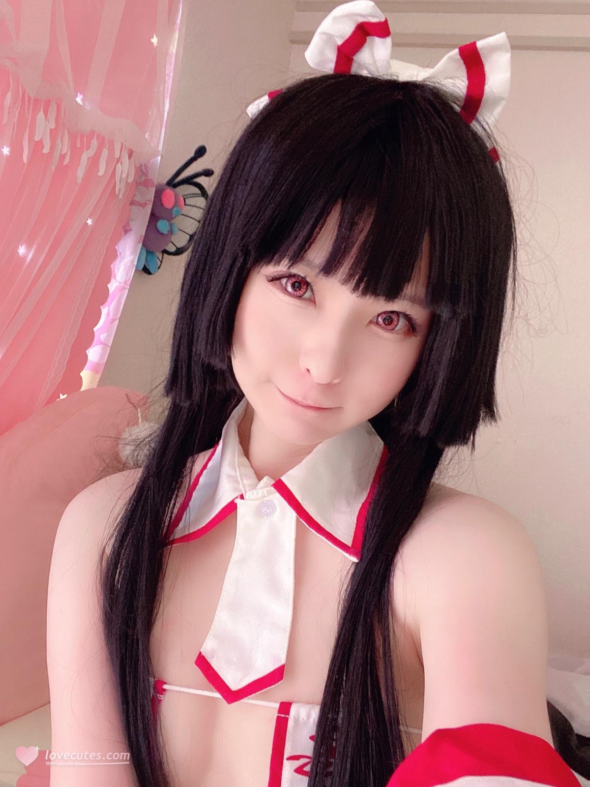 [私房] 习呆呆 - 巫女绑缚：白丝露点情趣私拍 55P