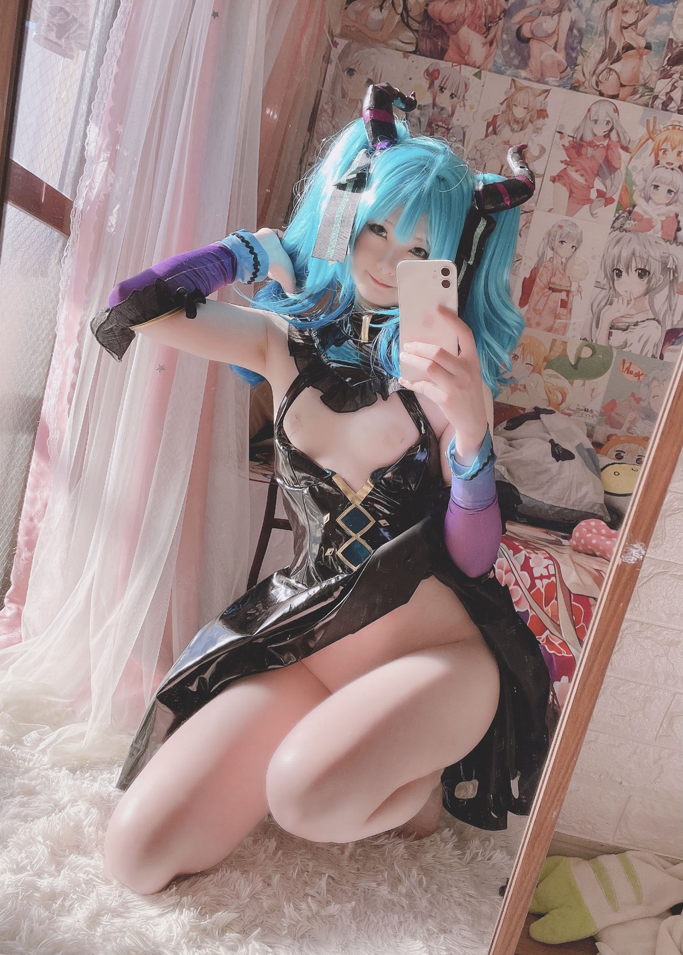 [cosplay] 习呆呆 - Tiểu ác ma Miku Hatsune: tóc xanh lộ điểm nhạy cảm, tái hiện quy mô lớn 26P
