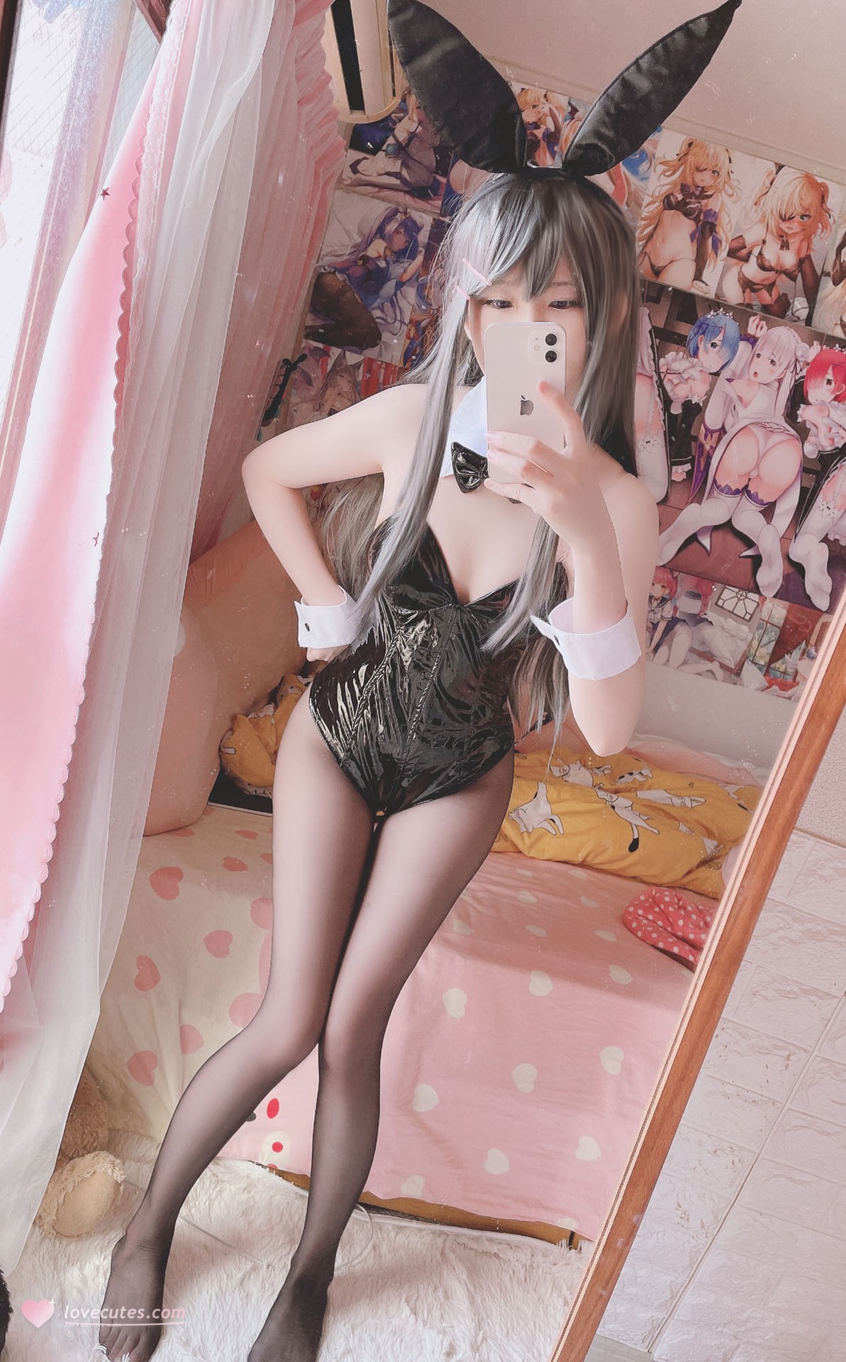 [cosplay] 习呆呆 - Mai Sakurajima thỏ nữ: tất đen lộ điểm tái hiện 36P1V