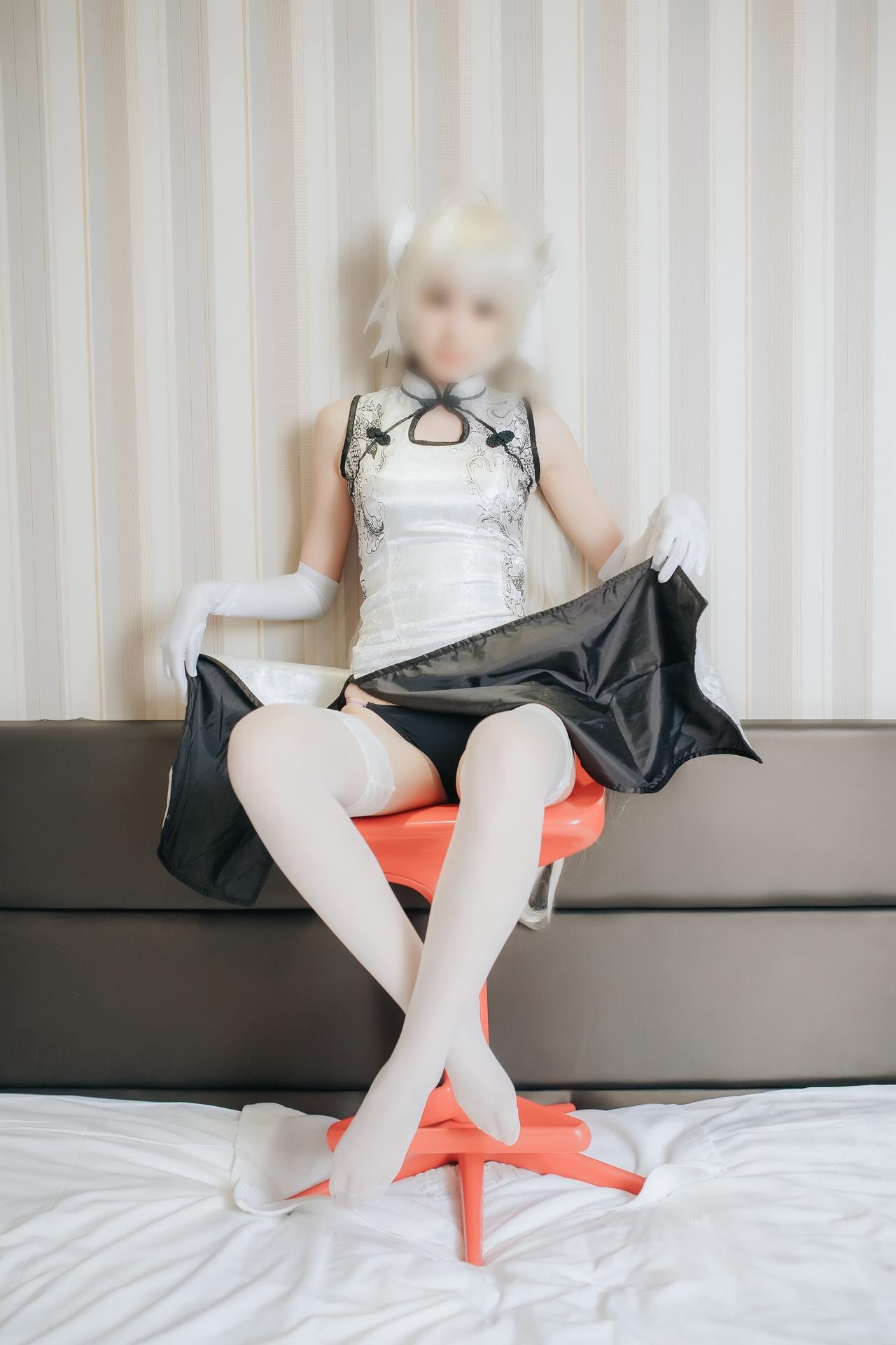 [cosplay] 少女映画 - Haruno Sora áo sườn xám trắng: tái hiện nhân vật quy mô lớn 80P