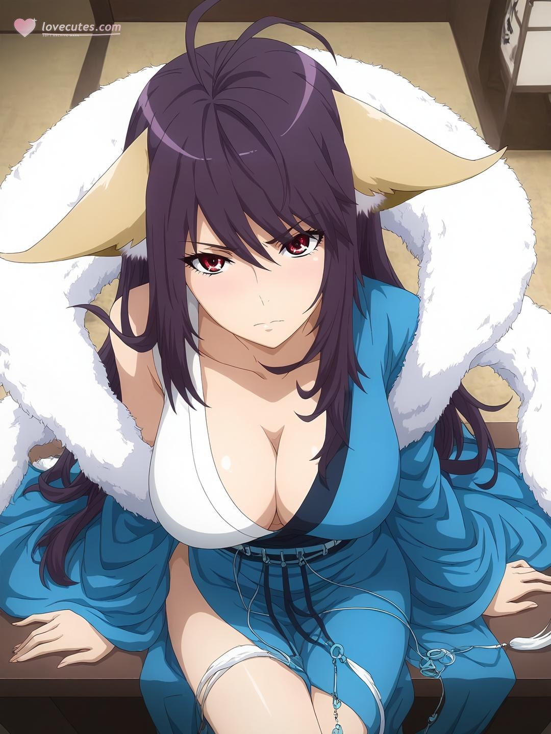 AI Generated Anime Girl - 涂山雅雅 Vol.1：黑丝床拍露穴 128P