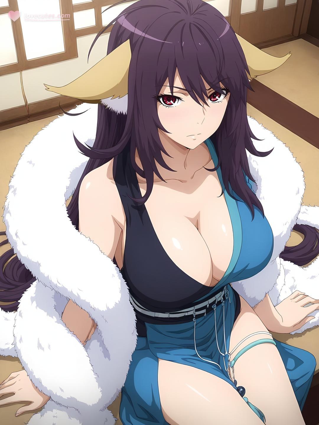 AI Generated Anime Girl - 涂山雅雅 Vol.1：黑丝床拍露穴 128P