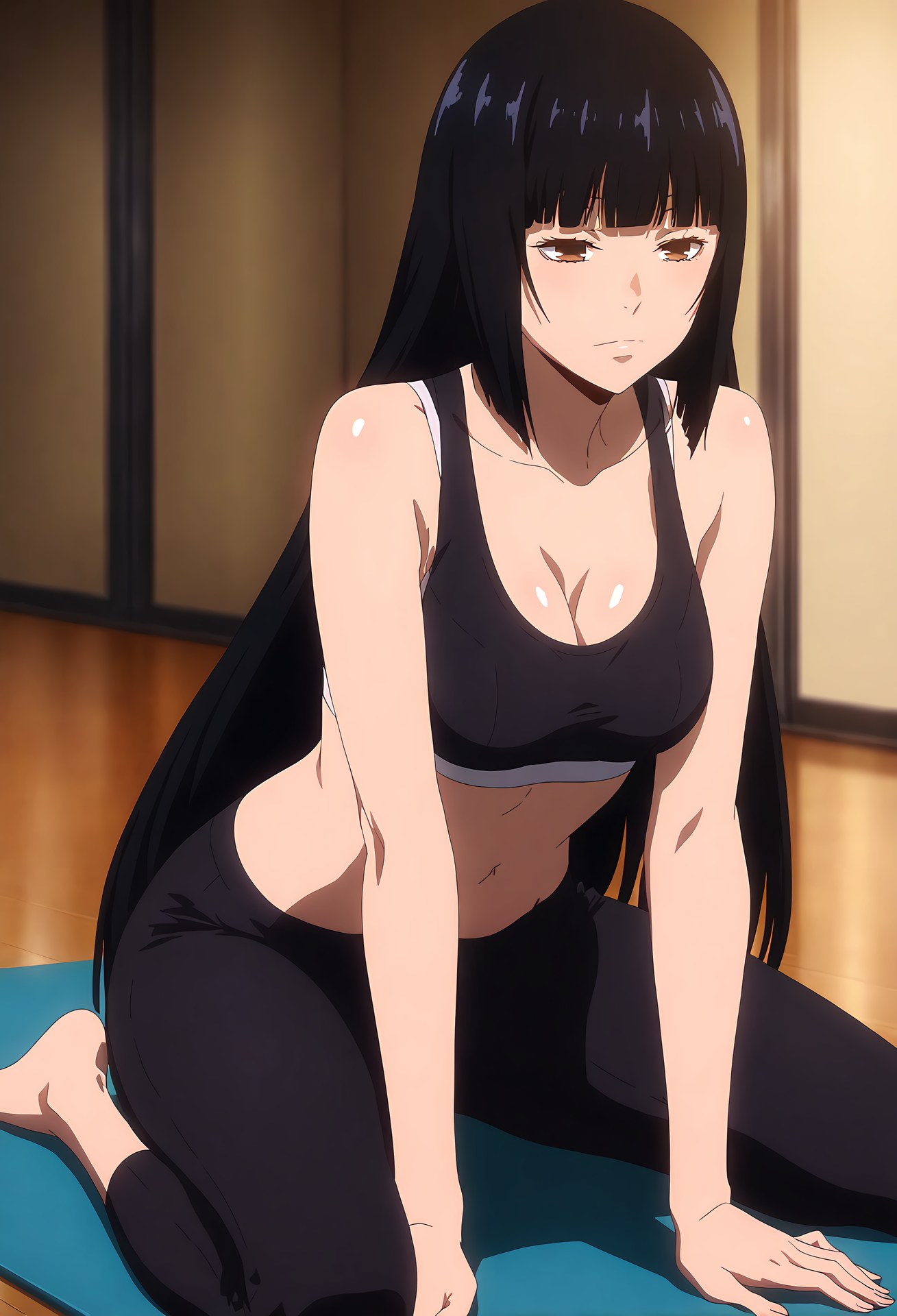 AI Generated Anime Girl - 狂赌之渊 蛇喰梦子：黑丝私房露穴 39P