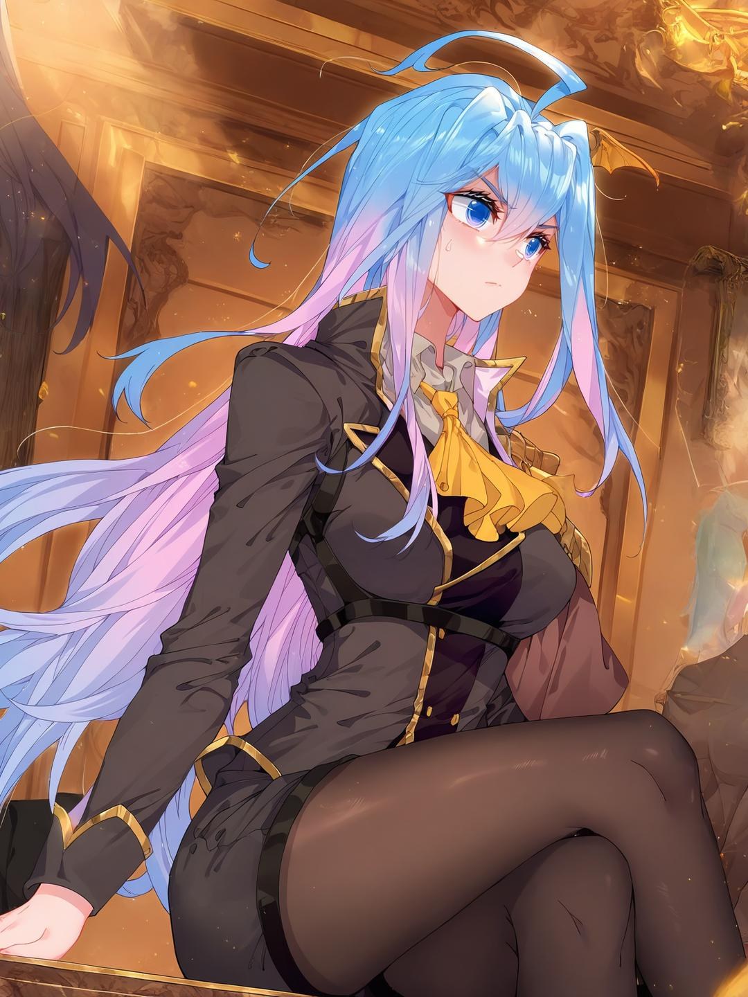 Thiếu nữ anime do AI tạo - 王秋儿：黑 tất chụp phòng riêng trên giường lộ âm hộ 132P