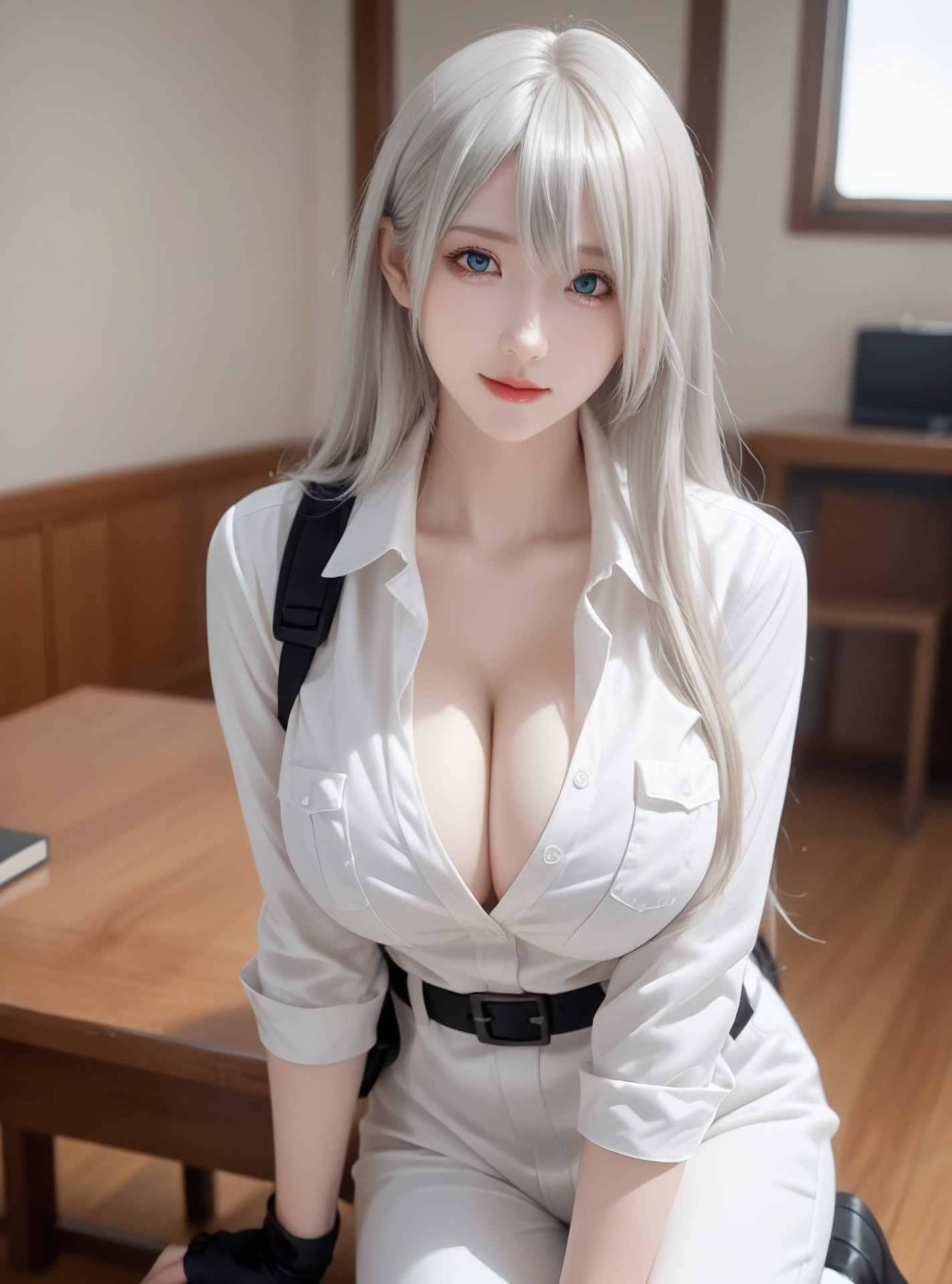 AI Generated Anime Girl - White Blood Cell: Tight Suit Private Shoot Exposed Hole 89P