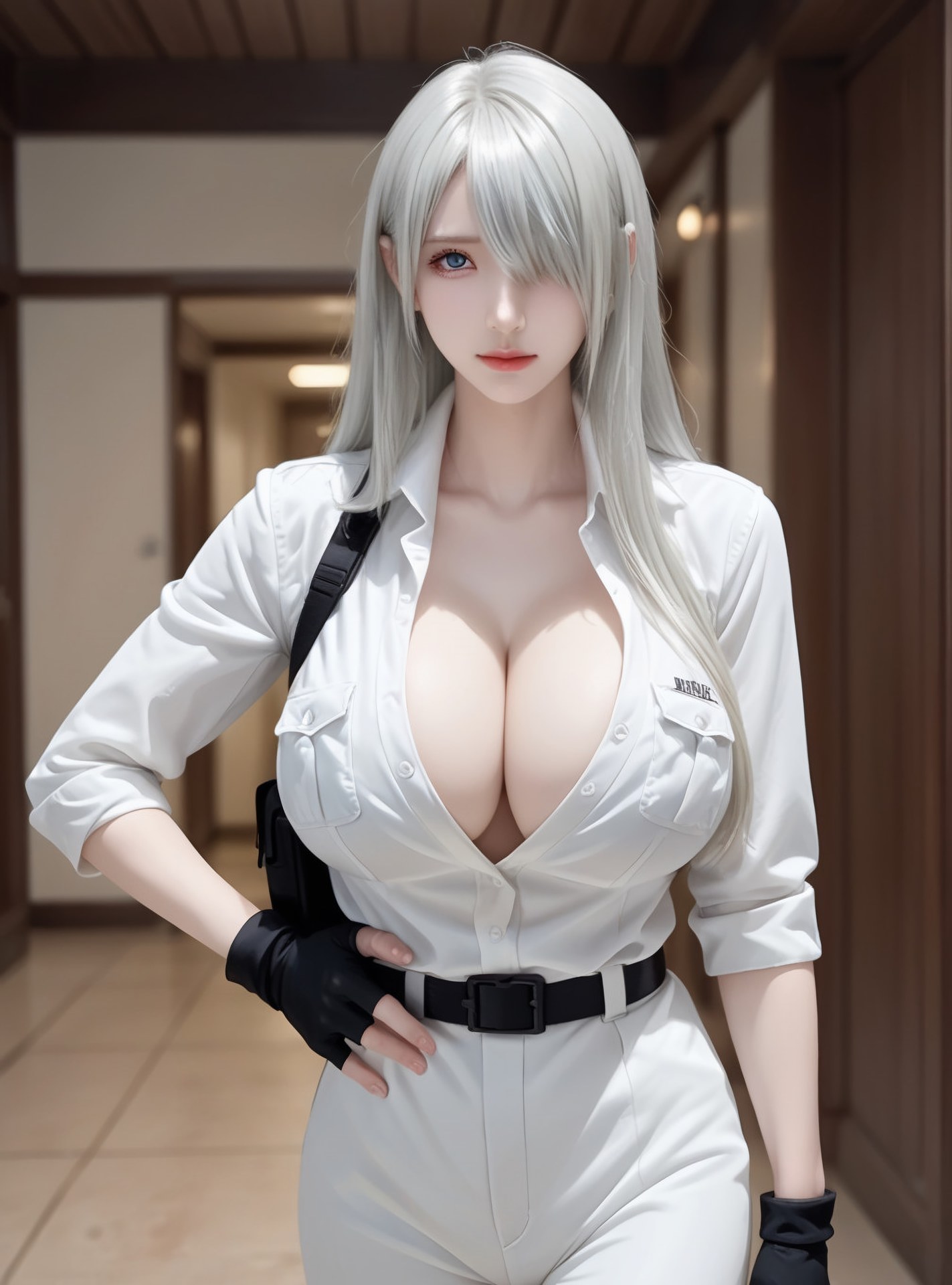 AI Generated Anime Girl - White Blood Cell: Tight Suit Private Shoot Exposed Hole 89P