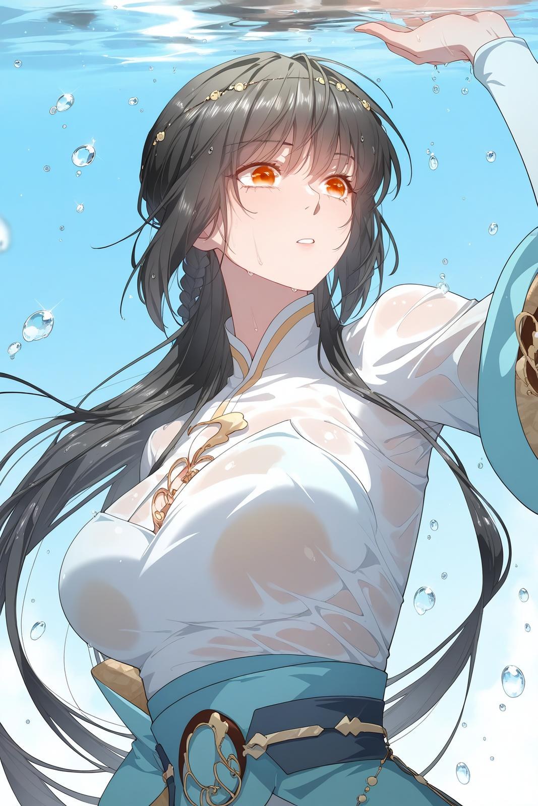 AI tạo sinh Anime Girl - 秋无际：黑丝私房床拍露穴 112P