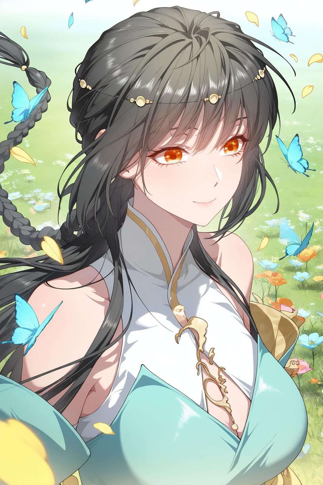 AI tạo sinh Anime Girl - 秋无际：黑丝私房床拍露穴 112P