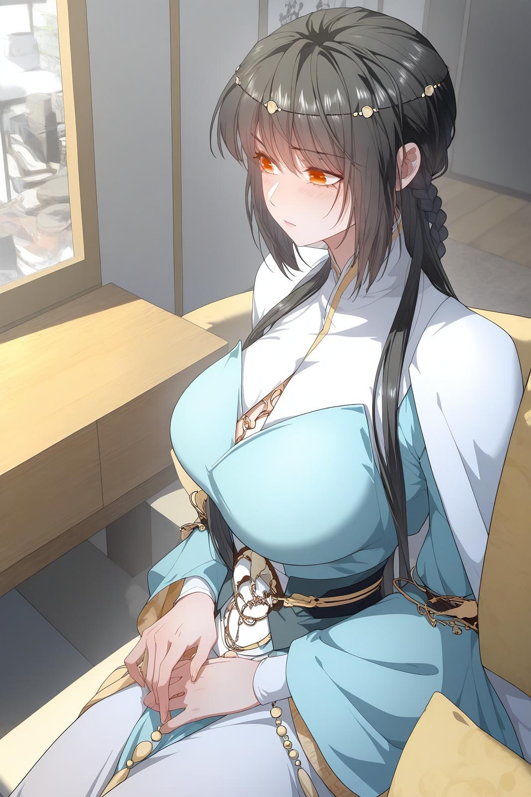 AI tạo sinh Anime Girl - 秋无际：黑丝私房床拍露穴 112P