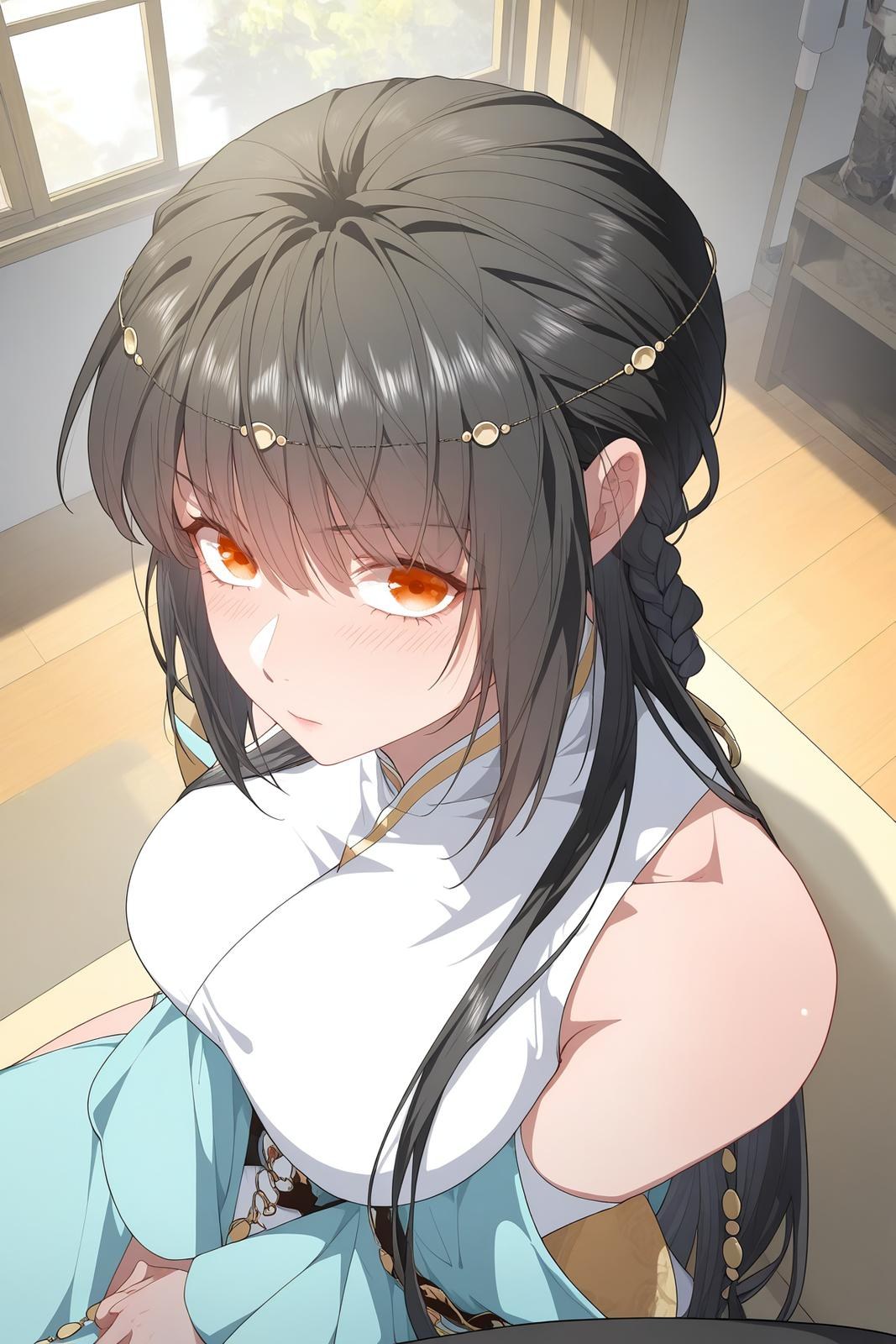 AI tạo sinh Anime Girl - 秋无际：黑丝私房床拍露穴 112P