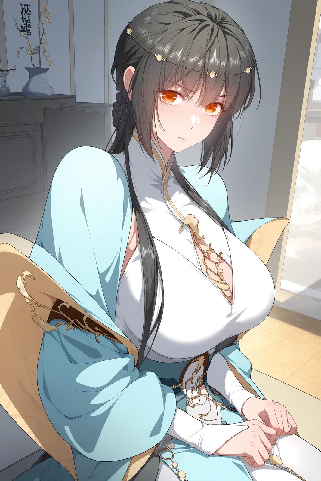 AI tạo sinh Anime Girl - 秋无际：黑丝私房床拍露穴 112P