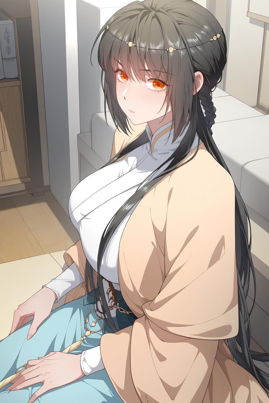 AI tạo sinh Anime Girl - 秋无际：黑丝私房床拍露穴 112P