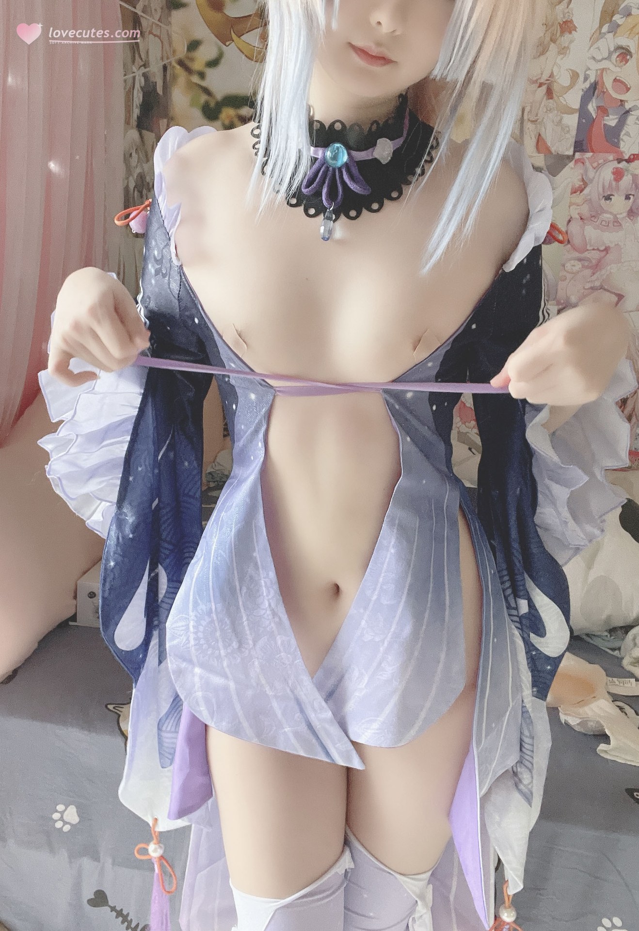 [cosplay] 习呆呆 - 珊瑚宫心海：vớ trắng lộ điểm, tái hiện quy mô lớn 19P1V