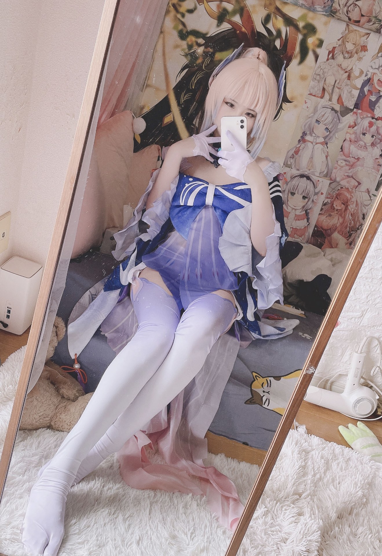 [cosplay] 习呆呆 - 珊瑚宫心海：vớ trắng lộ điểm, tái hiện quy mô lớn 19P1V
