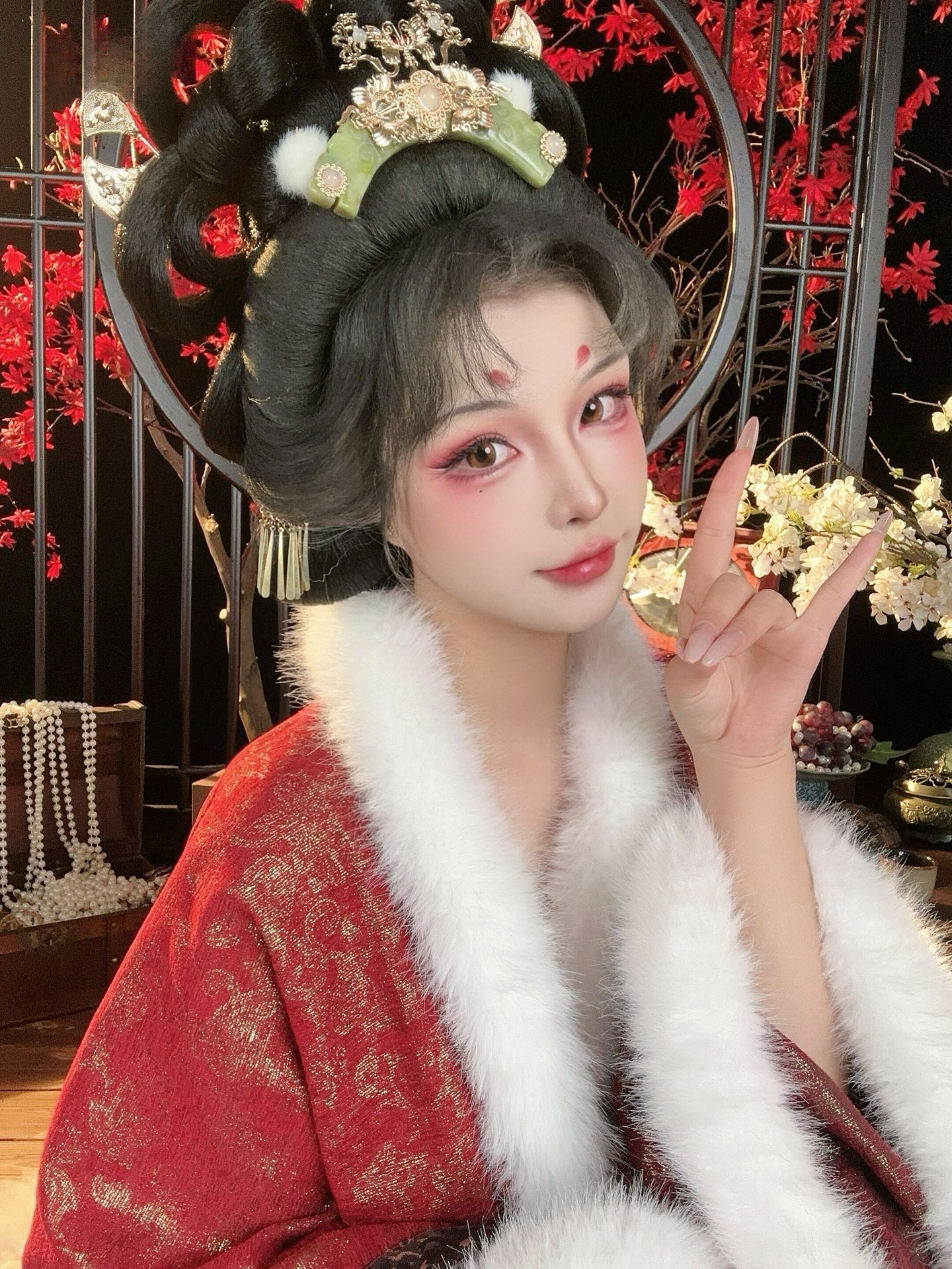 [cosplay] yuuhui玉汇 - 妲己Daji the Fox：红色古风狐妖大尺度 42P