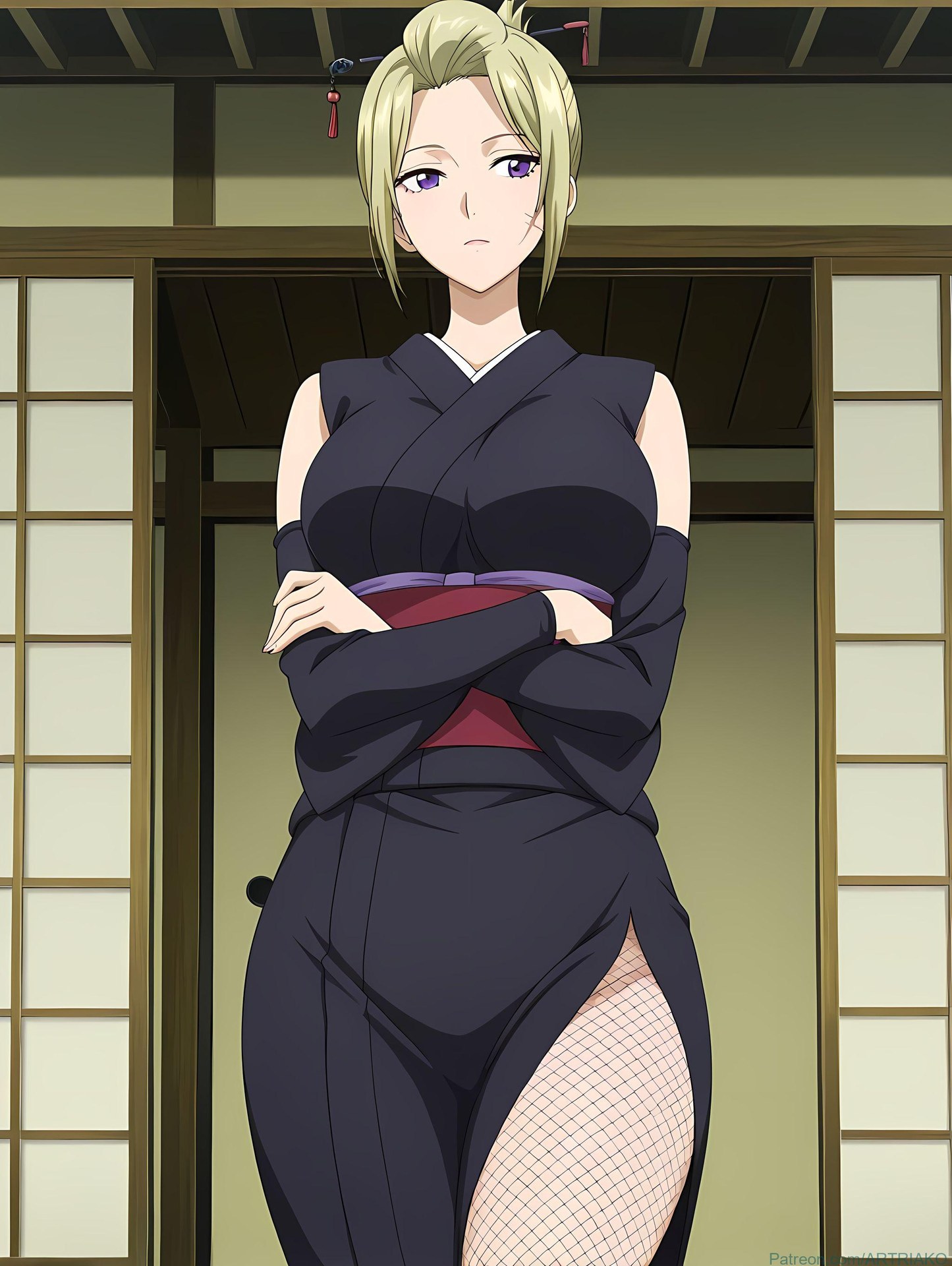 AI Generated Anime Girl - 银魂 月咏：ชุดรัดรูป โพสส่วนตัว แหวกอวัยวะเพศ 140P