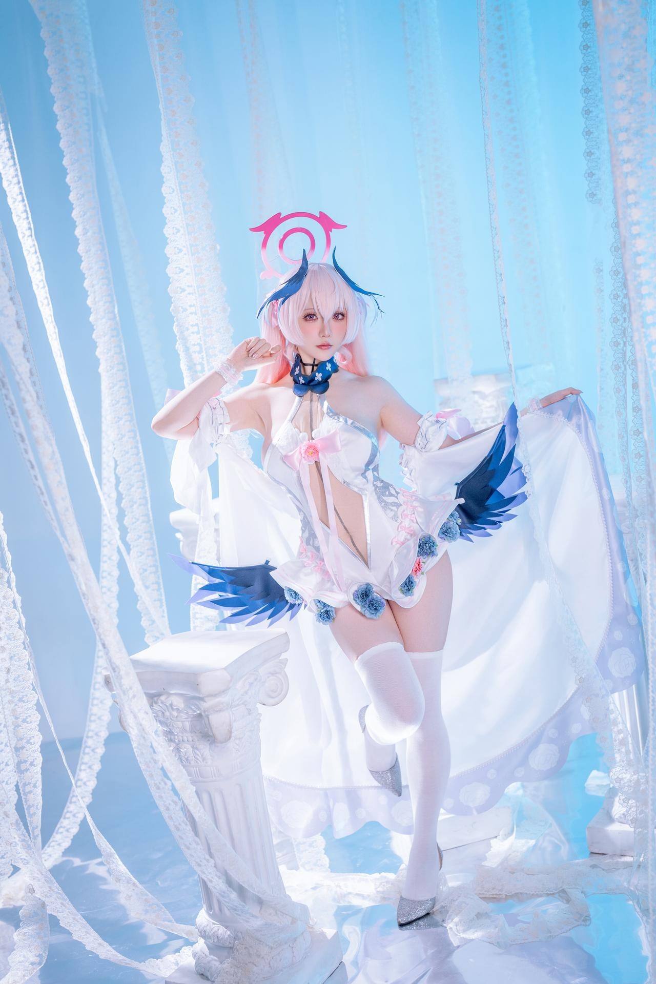 [cosplay] 星之迟迟Hoshilily - Bỉ ngạn xanh Thượng Giang Tiểu Xuân: đồng phục sơ nữ, tất trắng 47P
