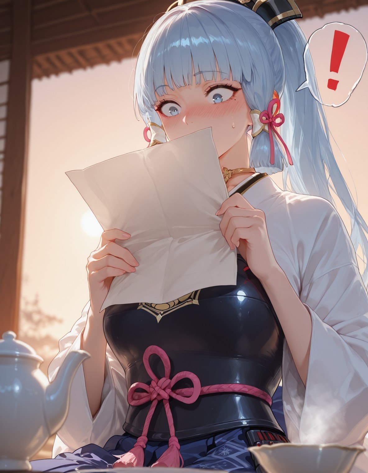 AI Generated Anime Girl - 原神 神里绫华 NTR Vol.1：黑丝蕾丝内衣 87P