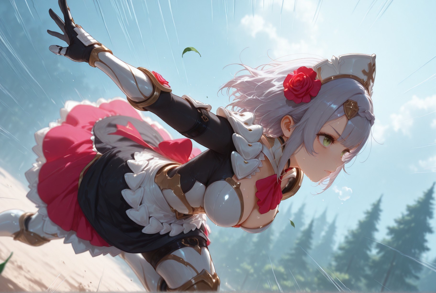 AI Generated Anime Girl - 原神 诺艾尔、优菈合集：护士装白丝 257P