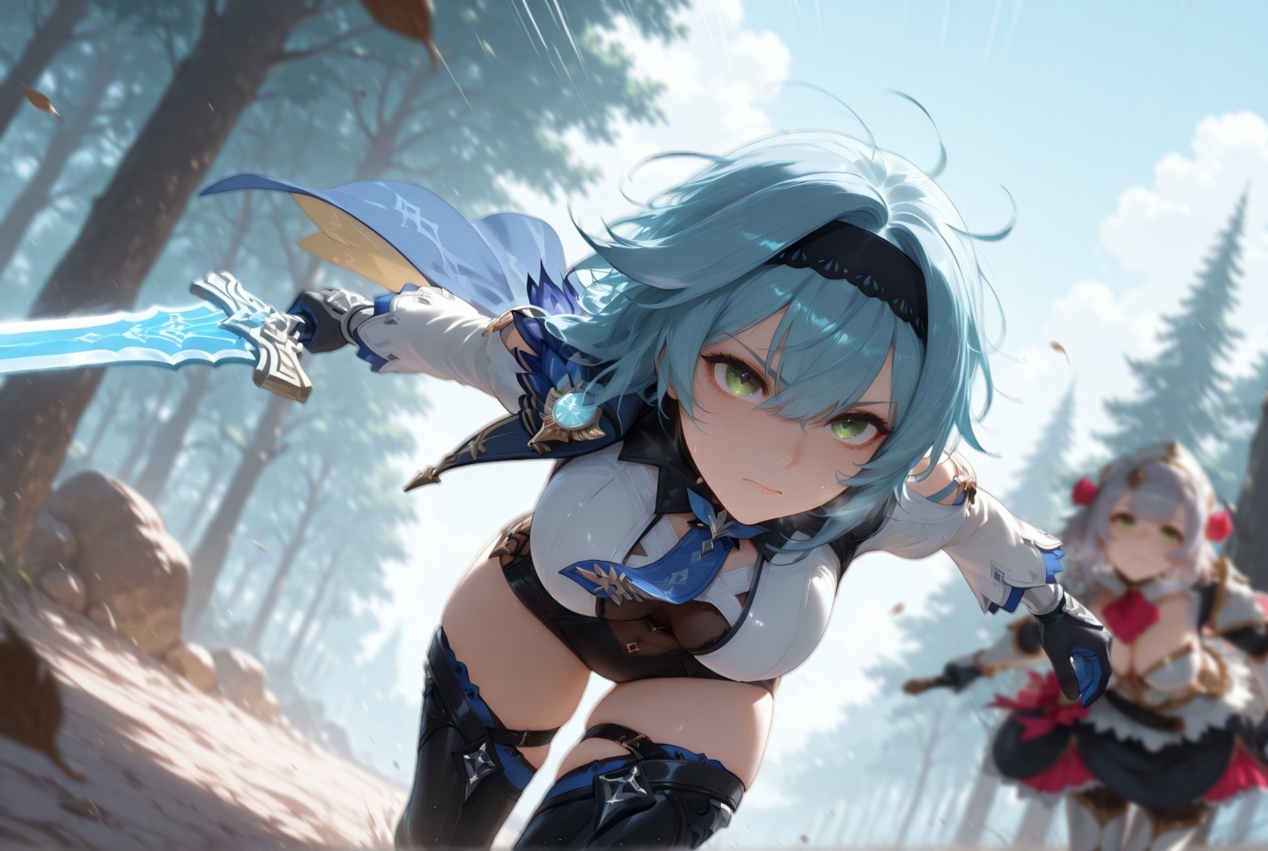AI Generated Anime Girl - 原神 诺艾尔、优菈合集：护士装白丝 257P